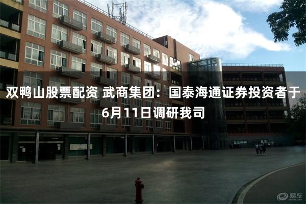 双鸭山股票配资 武商集团：国泰海通证券投资者于6月11日调研我司