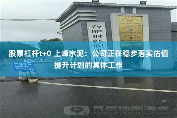 股票杠杆t+0 上峰水泥：公司正在稳步落实估值提升计划的具体工作