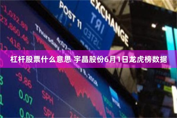 杠杆股票什么意思 宇晶股份6月1日龙虎榜数据