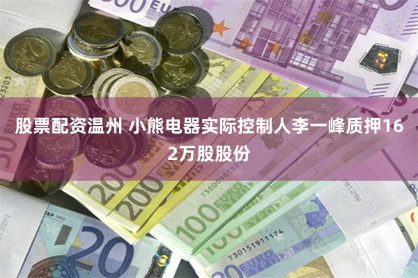 股票配资温州 小熊电器实际控制人李一峰质押162万股股份