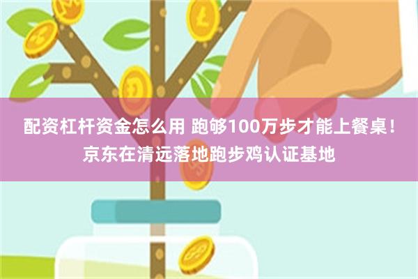 配资杠杆资金怎么用 跑够100万步才能上餐桌！京东在清远落地跑步鸡认证基地