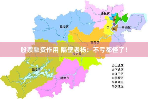 股票融资作用 隔壁老杨：不亏都怪了！