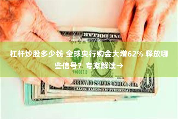 杠杆炒股多少钱 全球央行购金大增62% 释放哪些信号？专家解读→