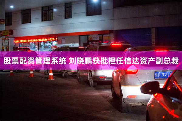 股票配资管理系统 刘晓鹏获批担任信达资产副总裁