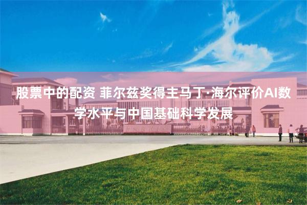 股票中的配资 菲尔兹奖得主马丁·海尔评价AI数学水平与中国基础科学发展